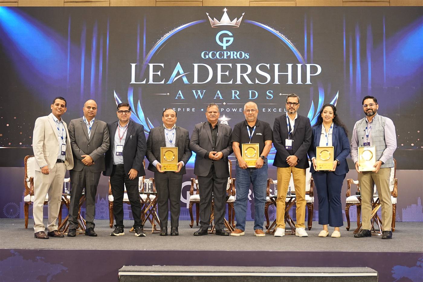 Winners and jury of the GCCPROs Leadership Awards 2026 on stage