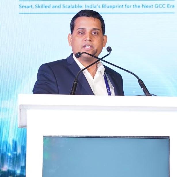 Shammi Prabhakar speaking at the Dun and Bradstreet GCC Summit 2026 in Hyderabad