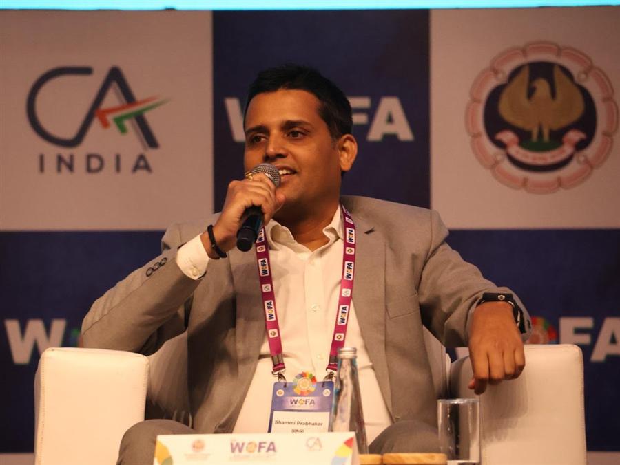 Shammi Prabhakar on a panel at WOFA 2026, World Forum of Accountants
